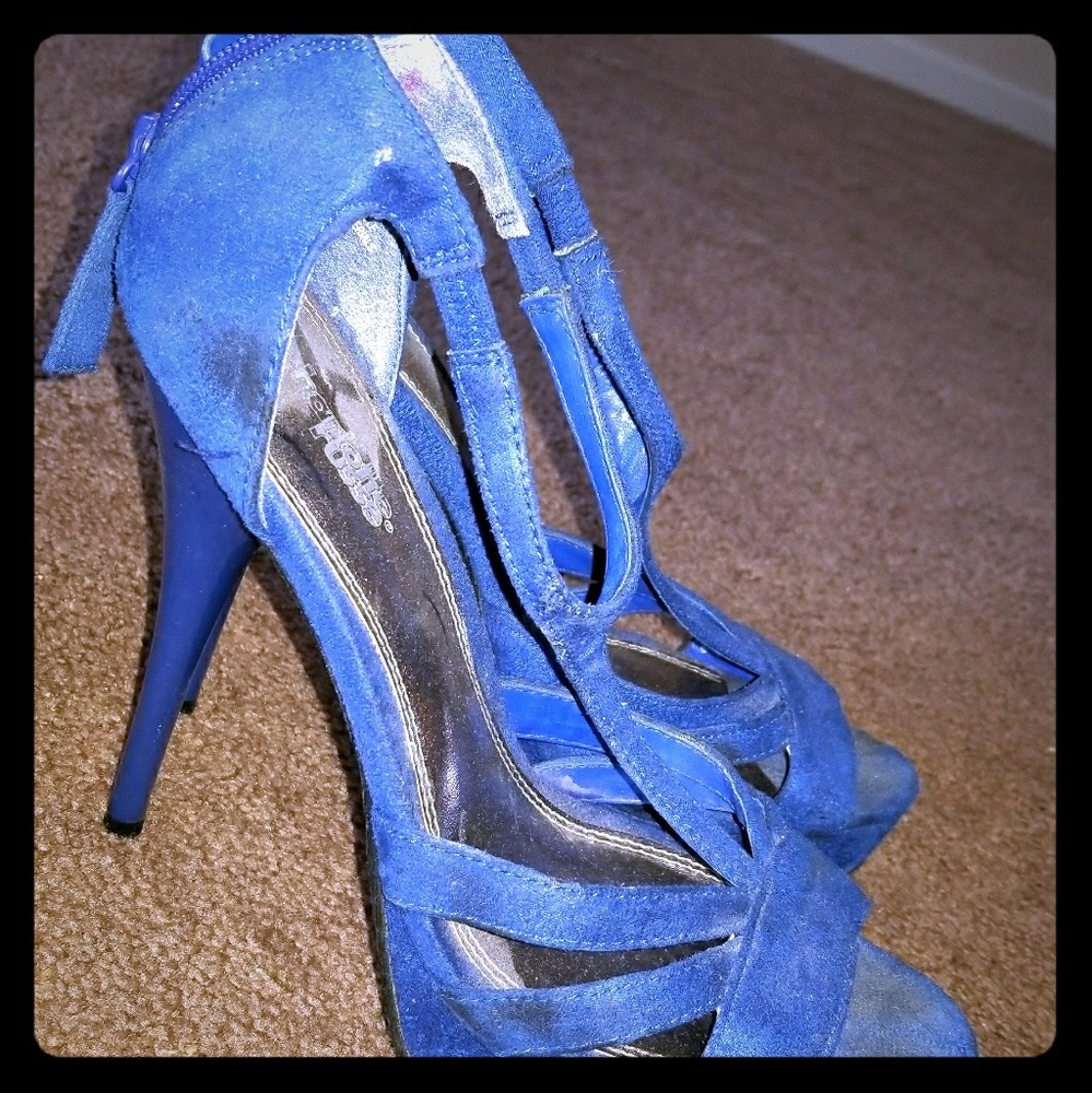Charlotte Russe Blue Strappy Stiletto